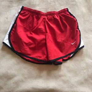 KIDS red Nike dri-fit shorts